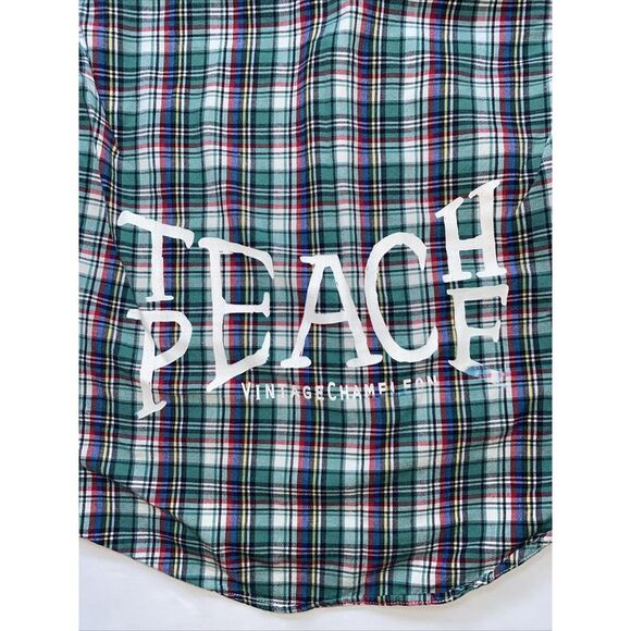 Vintage Inspired Levi's Pearl Snap Button Up Plaid ShirtTeach Peace Small - Picture 7 of 7